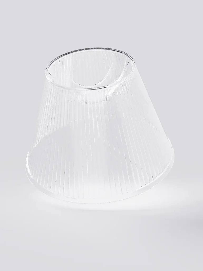 lampshade in transparent plastic