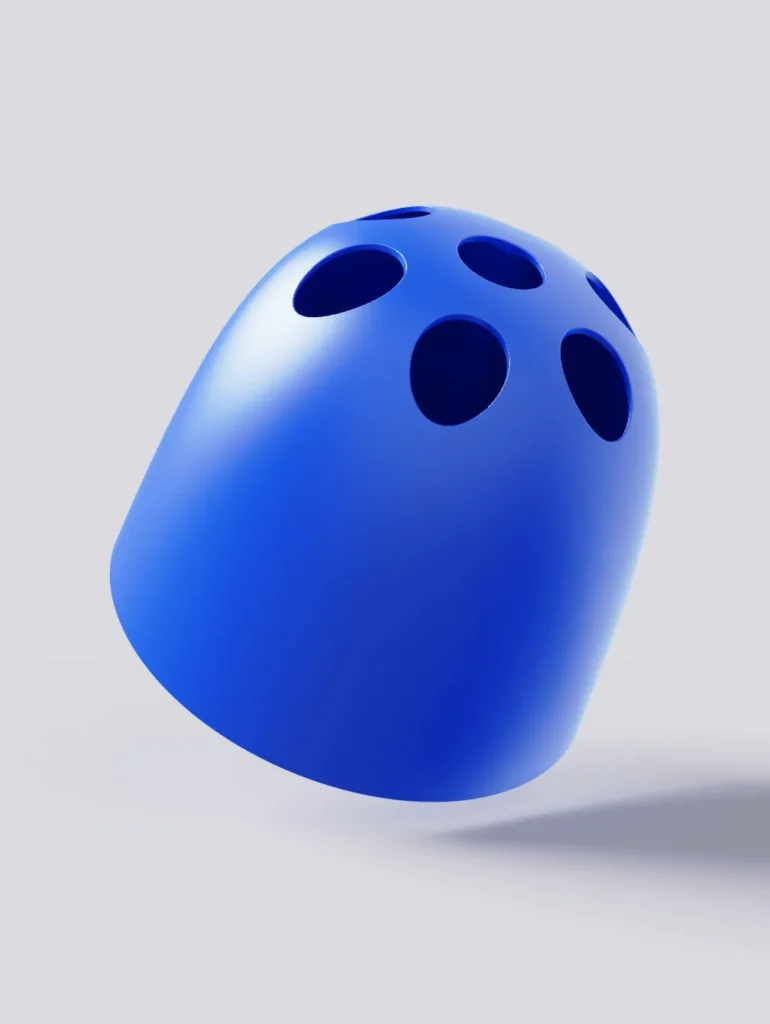 Blue umbrella holder