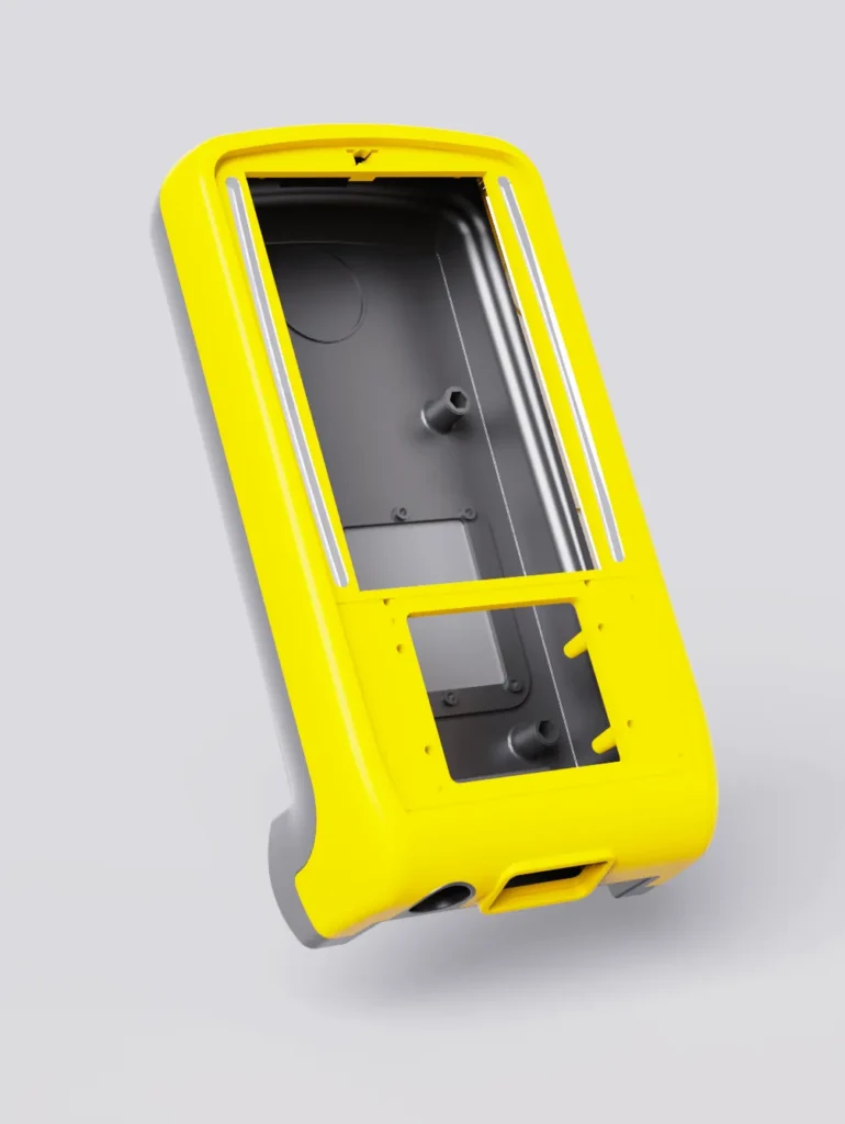 Assembly of multiple plastic parts for a Ticketing Automation Case