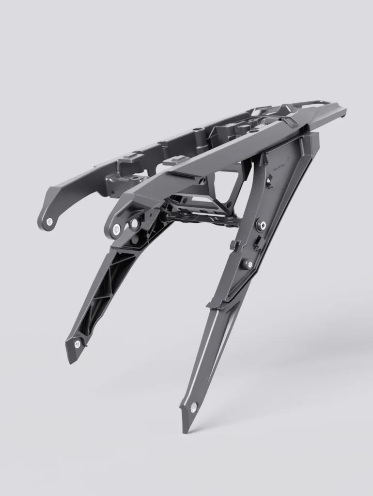motorbike rear frame in technopolymer